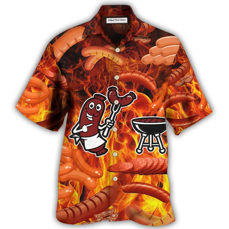 Hawaiian Shirt / Adults / S Food Sausage Once You Put My Meat - Hawaiian Shirt - Reefox