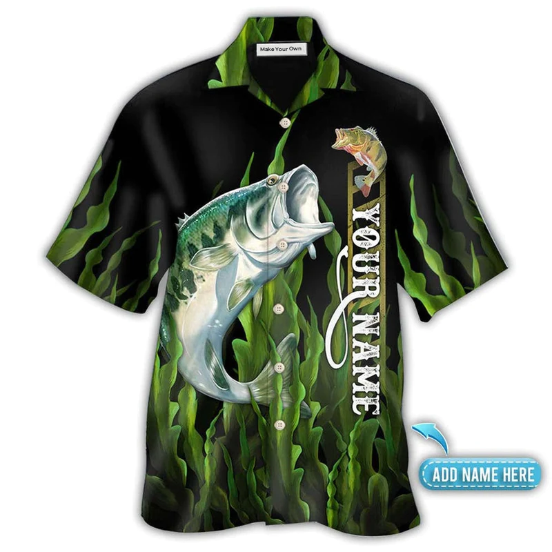 Hawaiian Shirt / Adults / S Fishing Largemouth Bass Fishing Personalized - Hawaiian Shirt - Reefox