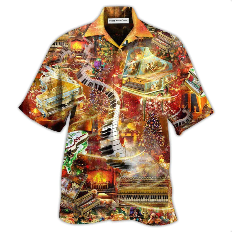 Hawaiian Shirt / Adults / S Piano Music Piano In Church - Hawaiian Shirt - Reefox