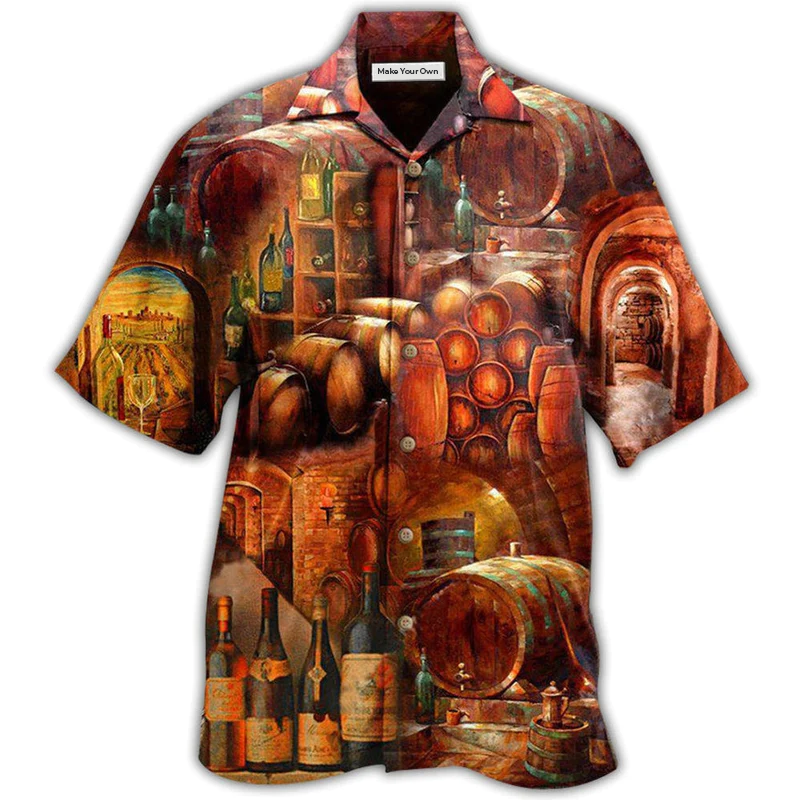 Hawaiian Shirt / Adults / S Wine Tasting Daily From The Cellar - Hawaiian Shirt - Reefox