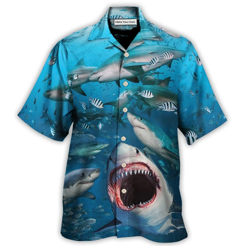 Hawaiian Shirt / Adults / S Shark That Hunt in Packs - Hawaiian Shirt - Reefox