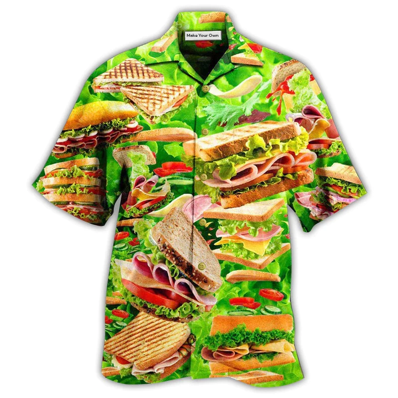 Hawaiian Shirt / Adults / S Food All You Need Is Love And A Delicious Tasty Sandwich - Hawaiian Shirt - Reefox