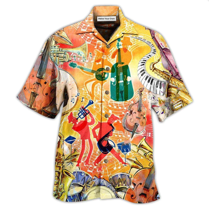 Hawaiian Shirt / Adults / S Jazz Music Life Is Good Jazz Makes It Better - Hawaiian Shirt - Reefox