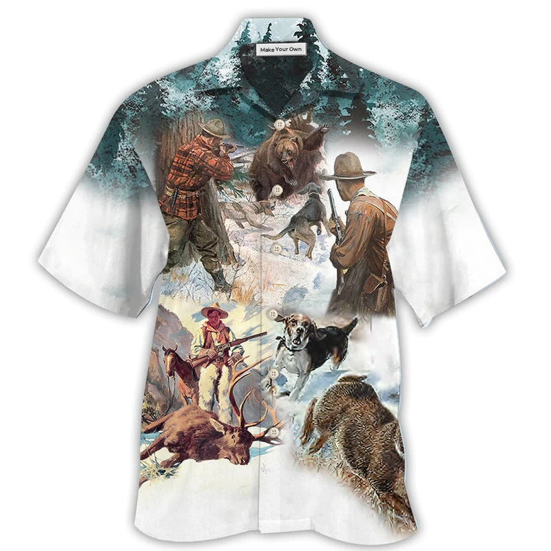 Hawaiian Shirt / Adults / S Hunting Snow Mountain Cool - Hawaiian Shirt - Reefox