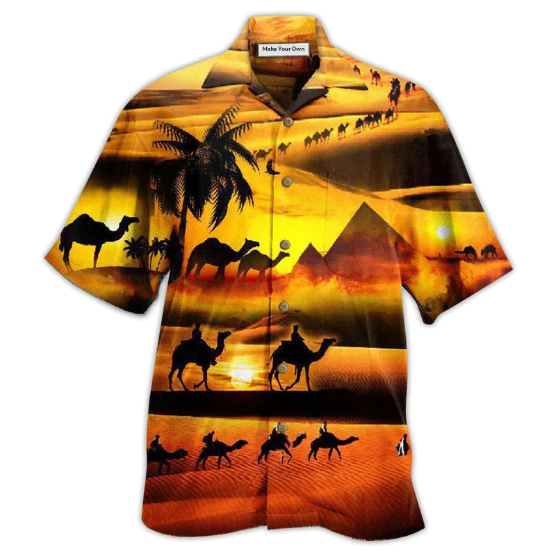 Hawaiian Shirt / Adults / S Camel Desert Is Under The Sunlight - Hawaiian Shirt - Reefox
