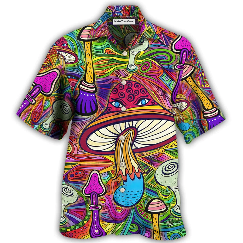 Hawaiian Shirt / Adults / S Hippie Mushroom Hypnotizing - Hawaiian Shirt - Reefox