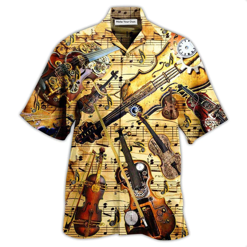 Hawaiian Shirt / Adults / S Violin Music Violin Speaks - Hawaiian Shirt - Reefox