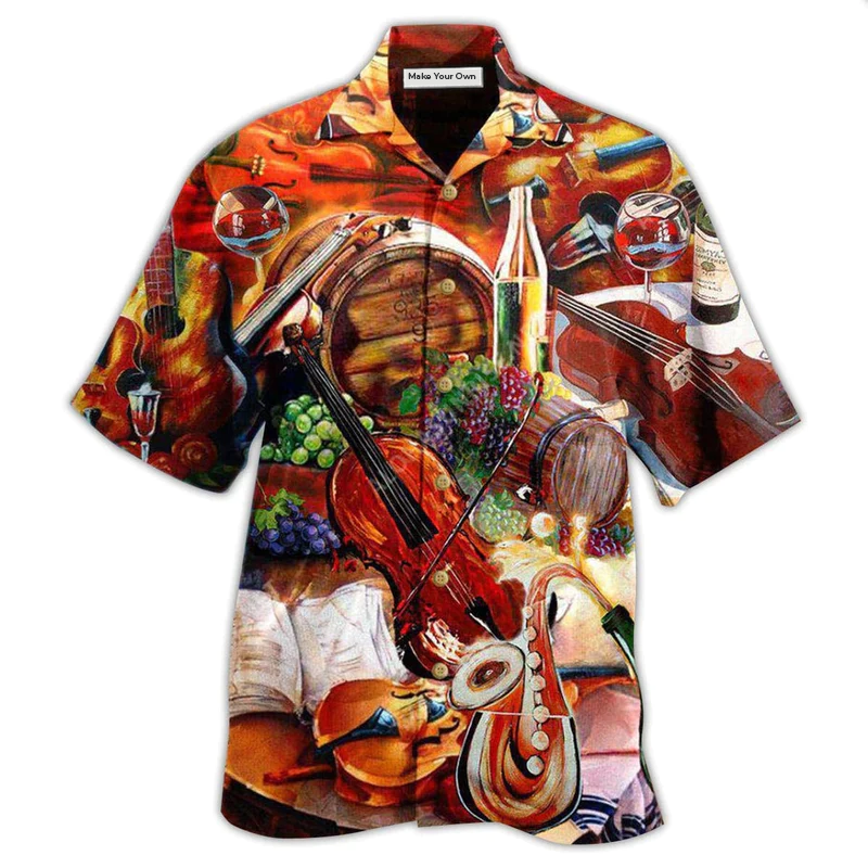 Hawaiian Shirt / Adults / S Violin Music Fill The Cup Of Silence With Violin Melody - Hawaiian Shirt - Reefox
