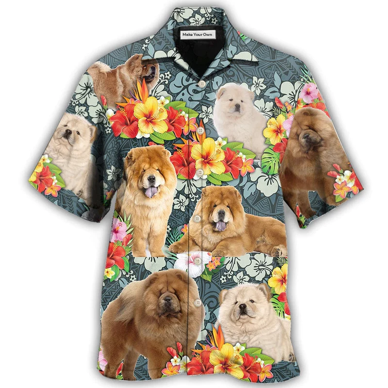 Hawaiian Shirt / Adults / S Chow Chow Dog Lovely Tropical - Hawaiian Shirt - Reefox