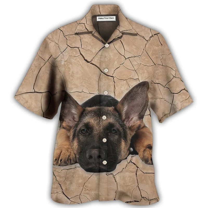 Hawaiian Shirt / Adults / S German Shepherd On The Ground - Hawaiian Shirt - Reefox