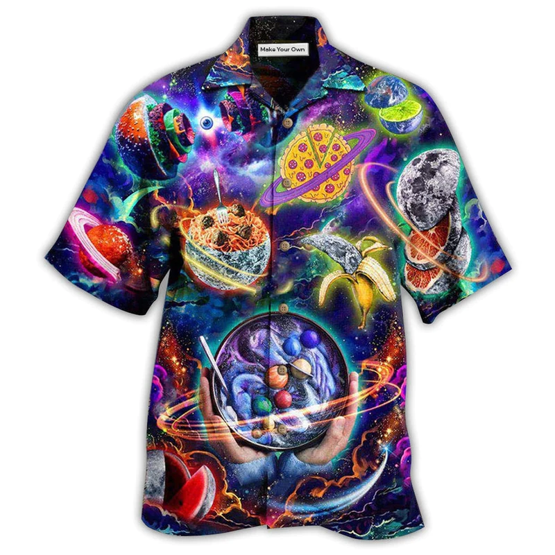 Hawaiian Shirt / Adults / S Food Planet Once Food Forever Delicious - Hawaiian Shirt - Reefox