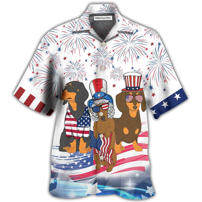 Hawaiian Shirt / Adults / S Dachshund Independence Day Is Coming - Hawaiian Shirt - Reefox