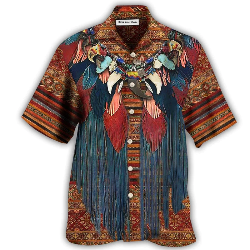 Hawaiian Shirt / Adults / S Native Style Cool Love Peace Pattern - Hawaiian Shirt - Reefox