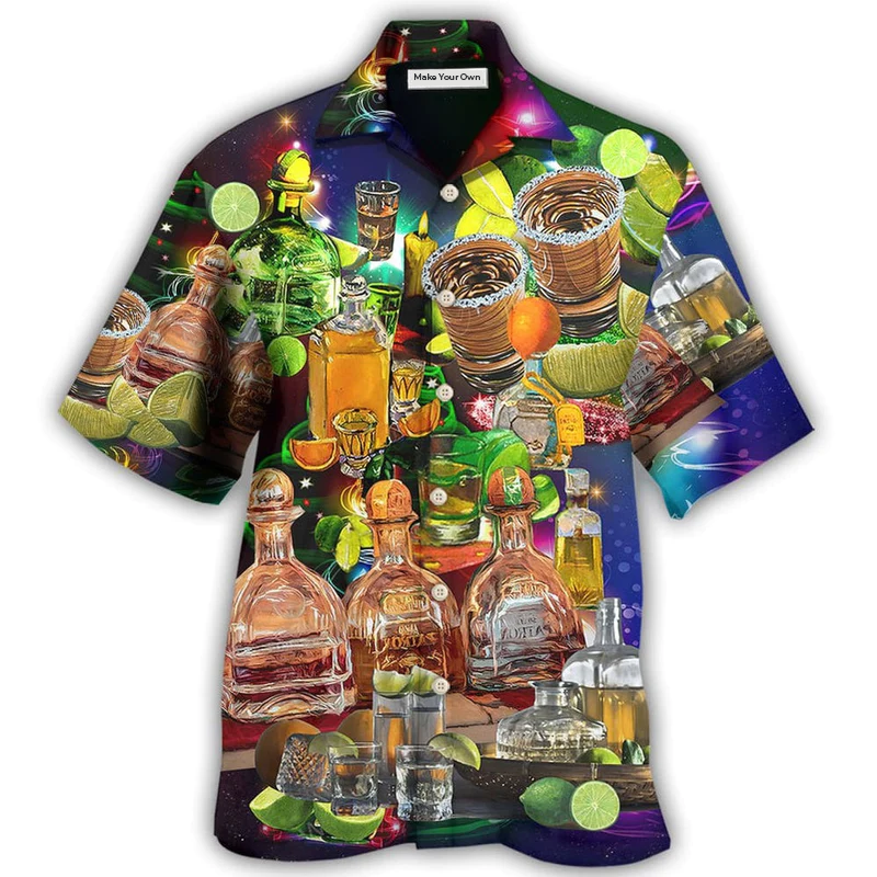 Hawaiian Shirt / Adults / S Wine When Life Gives You A Lemon Merry Christmas - Hawaiian Shirt - Reefox