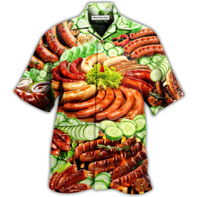 Hawaiian Shirt / Adults / S Food Life Is Better With Hot Dog Salad - Hawaiian Shirt - Reefox