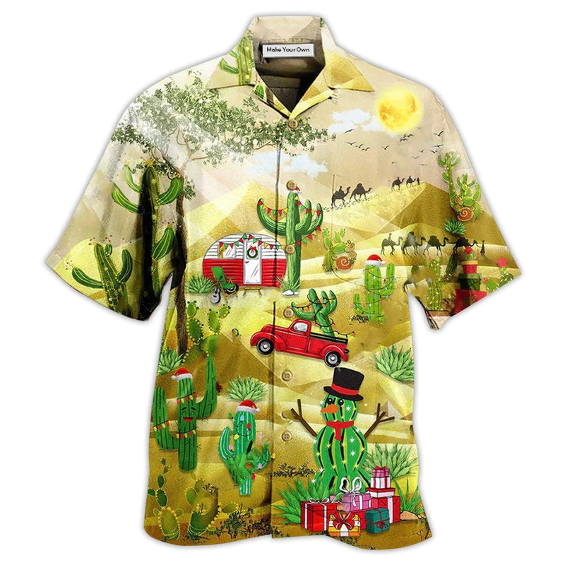 Hawaiian Shirt / Adults / S Cactus Christmas Life Is Better With A Cactus - Hawaiian Shirt - Reefox
