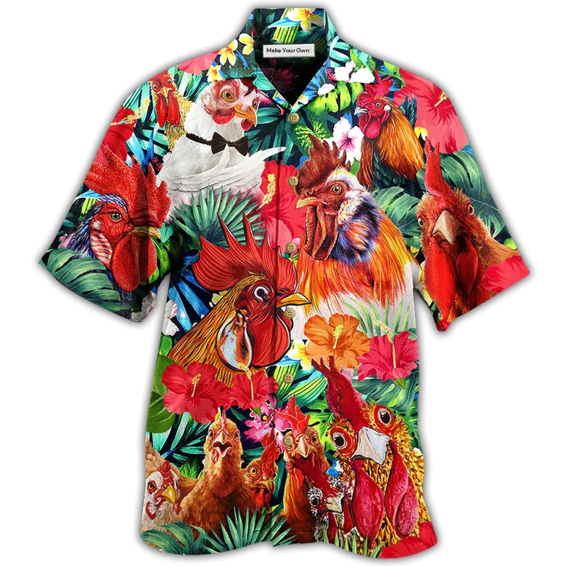 Hawaiian Shirt / Adults / S Chicken Love Farm Wonder - Hawaiian Shirt - Reefox