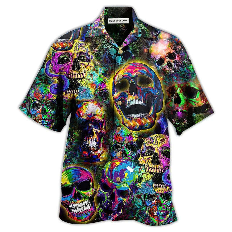 Hawaiian Shirt / Adults / S Skull Smiley - Hawaiian Shirt - Reefox
