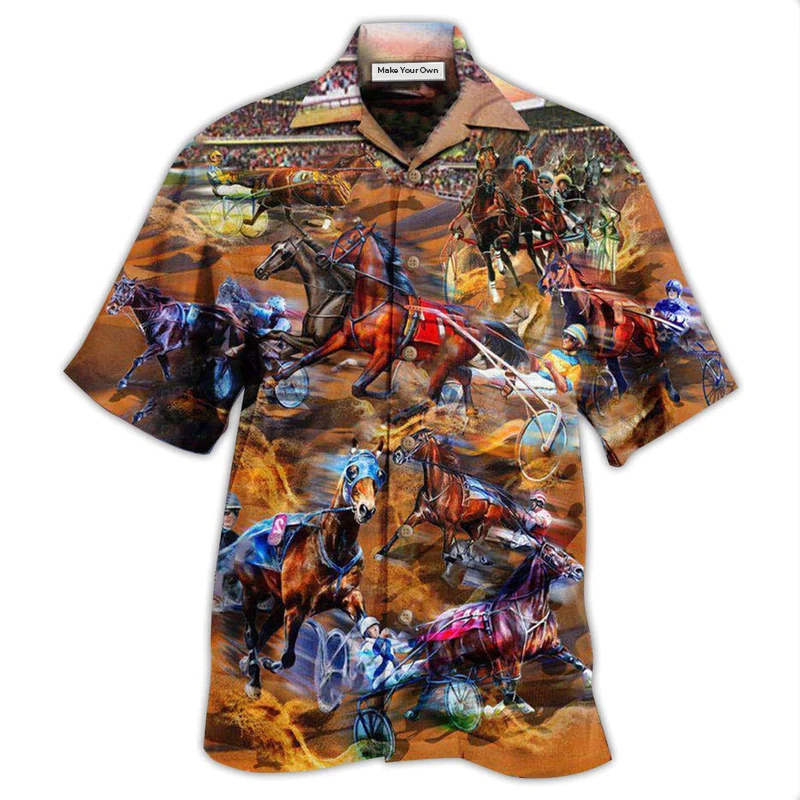 Hawaiian Shirt / Adults / S Horse Harness Racing Life Is Better At The Races - Hawaiian Shirt - Reefox