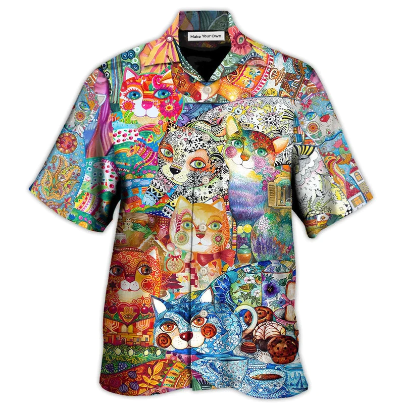Hawaiian Shirt / Adults / S Cat All You Need Is Love And A Cat - Hawaiian Shirt - Reefox