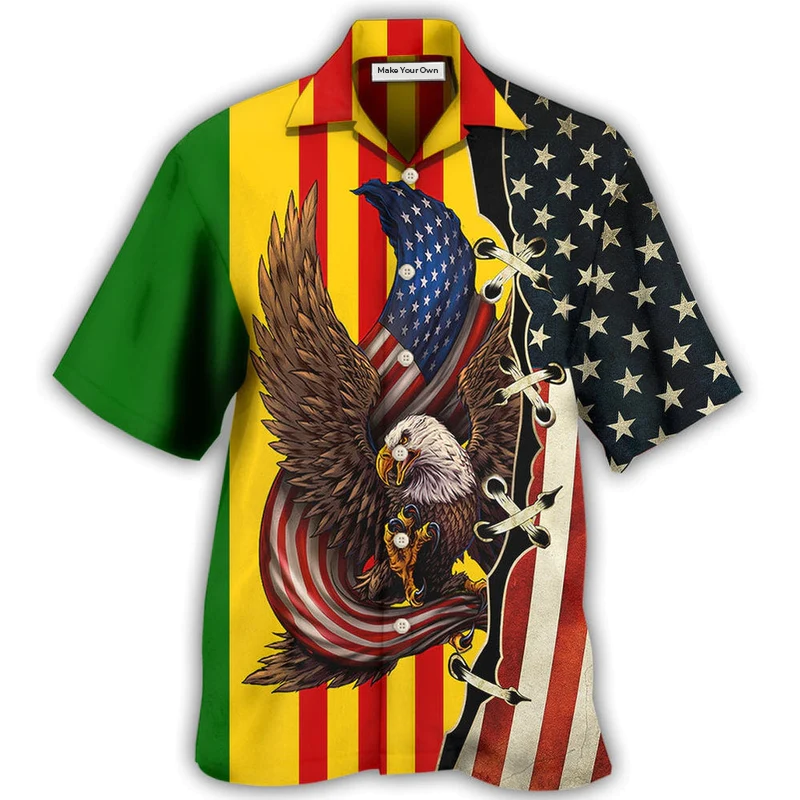 Hawaiian Shirt / Adults / S Veteran Vietnam Veteran Eagle Proud - Hawaiian Shirt - Reefox