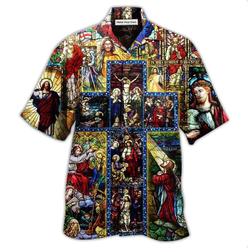 Hawaiian Shirt / Adults / S Jesus Faith Over Fear - Hawaiian Shirt - Reefox