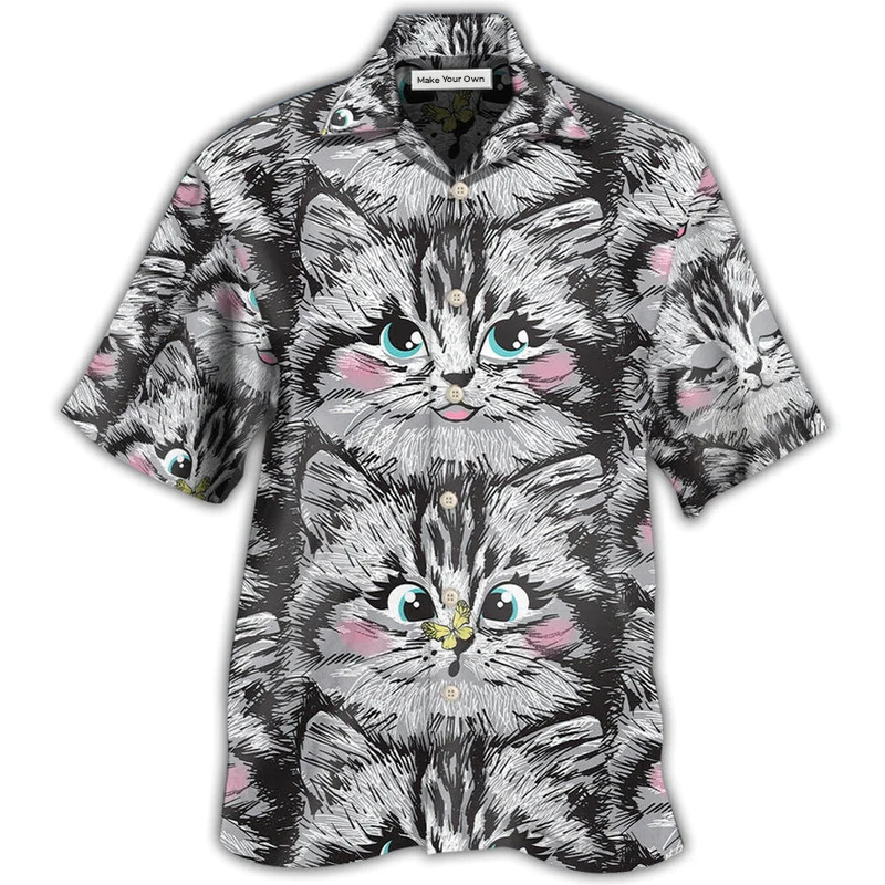 Hawaiian Shirt / Adults / S Cat Lovely Cat Lovely Kitten - Hawaiian Shirt - Reefox