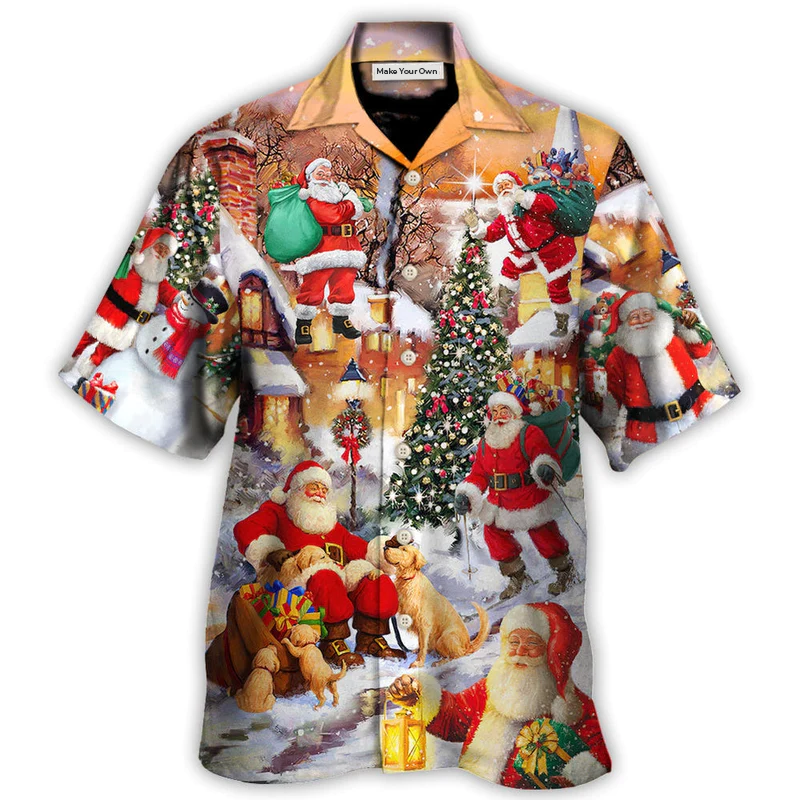Hawaiian Shirt / Adults / S Christmas Santa Claus Story In The Town Gift For Xmas - Hawaiian Shirt - Reefox