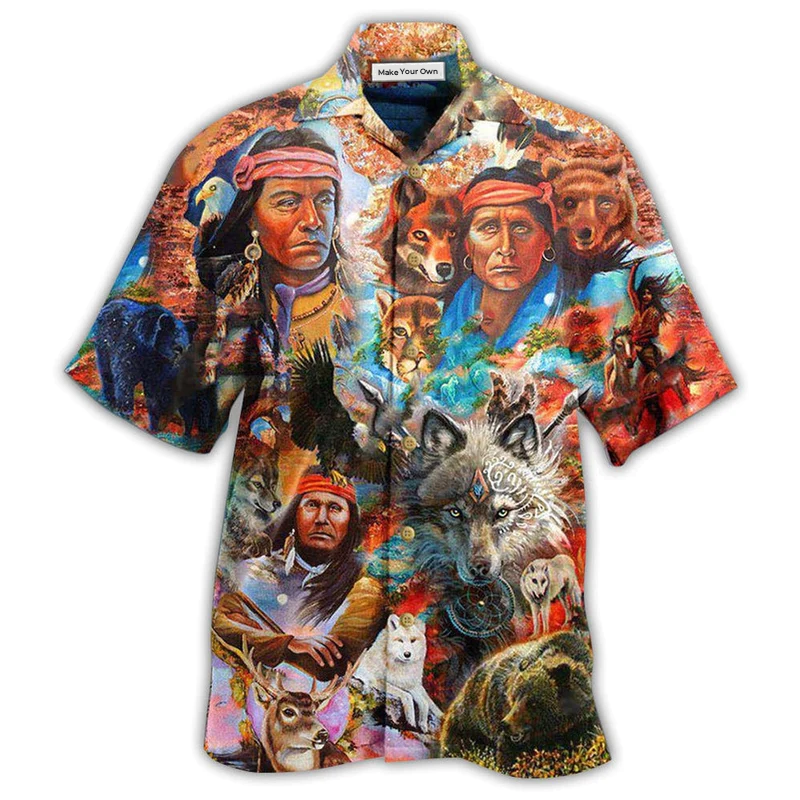 Hawaiian Shirt / Adults / S Native Let The Spirits Guide You Cool - Hawaiian Shirt - Reefox