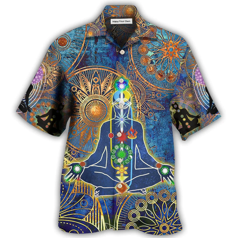 Hawaiian Shirt / Adults / S Yoga Mandala Style - Hawaiian Shirt - Reefox