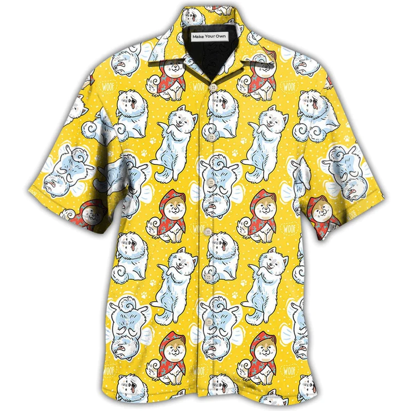 Hawaiian Shirt / Adults / S Samoyed Dog Yellow Lover - Hawaiian Shirt - Reefox