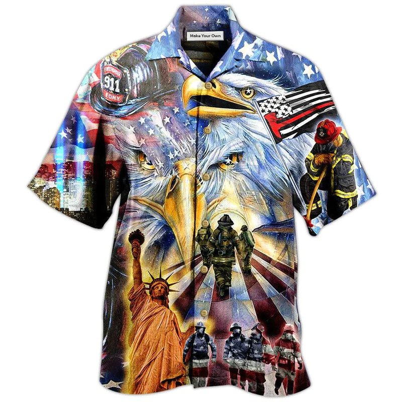 Hawaiian Shirt / Adults / S America Proud Forever With Love - Hawaiian Shirt - Reefox