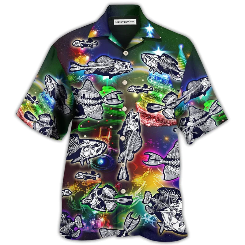 Hawaiian Shirt / Adults / S Fishing Lover Amazing Merry Christmas - Hawaiian Shirt - Reefox