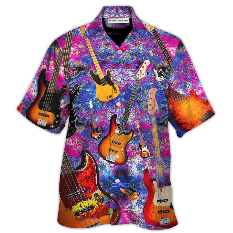 Hawaiian Shirt / Adults / S Guitar Life Love Purple Style - Hawaiian Shirt - Reefox