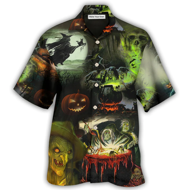 Hawaiian Shirt / Adults / S Halloween Witches Noticed You With Smoke - Hawaiian Shirt - Reefox