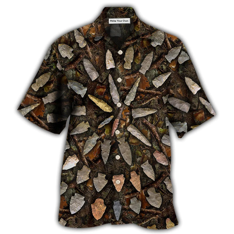 Hawaiian Shirt / Adults / S Hunting Arrowhead Hunting Camo Pattern - Hawaiian Shirt - Reefox