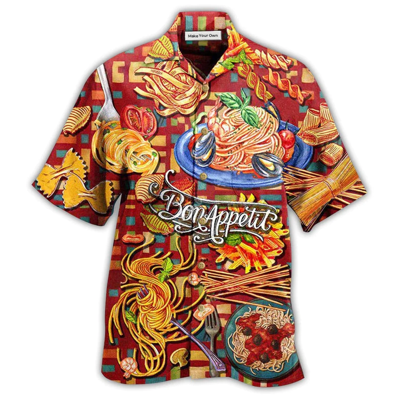 Hawaiian Shirt / Adults / S Food Tasting Daily Favorite Delicious Pasta - Hawaiian Shirt - Reefox
