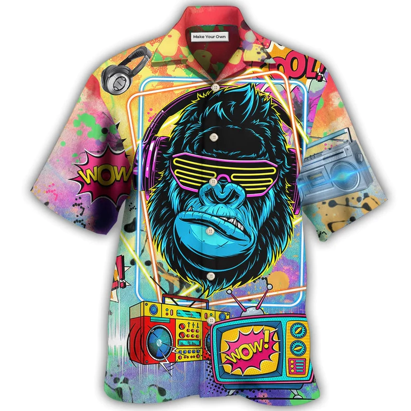 Hawaiian Shirt / Adults / S Music So Cool Happiness - Hawaiian Shirt - Reefox