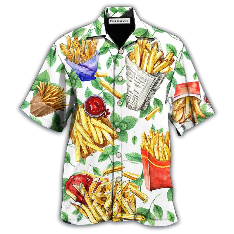 Hawaiian Shirt / Adults / S Food French Fries Delicious Style - Hawaiian Shirt - Reefox
