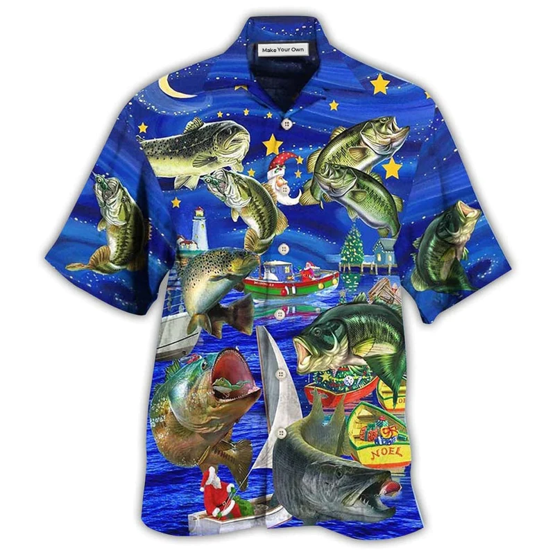 Hawaiian Shirt / Adults / S Fishing More Worry Less Beautiful Night - Hawaiian Shirt - Reefox