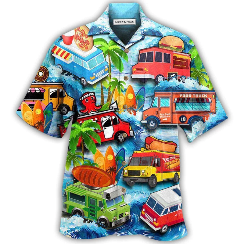 Hawaiian Shirt / Adults / S Truck Food Life Is Better With Food Truck - Hawaiian Shirt - Reefox