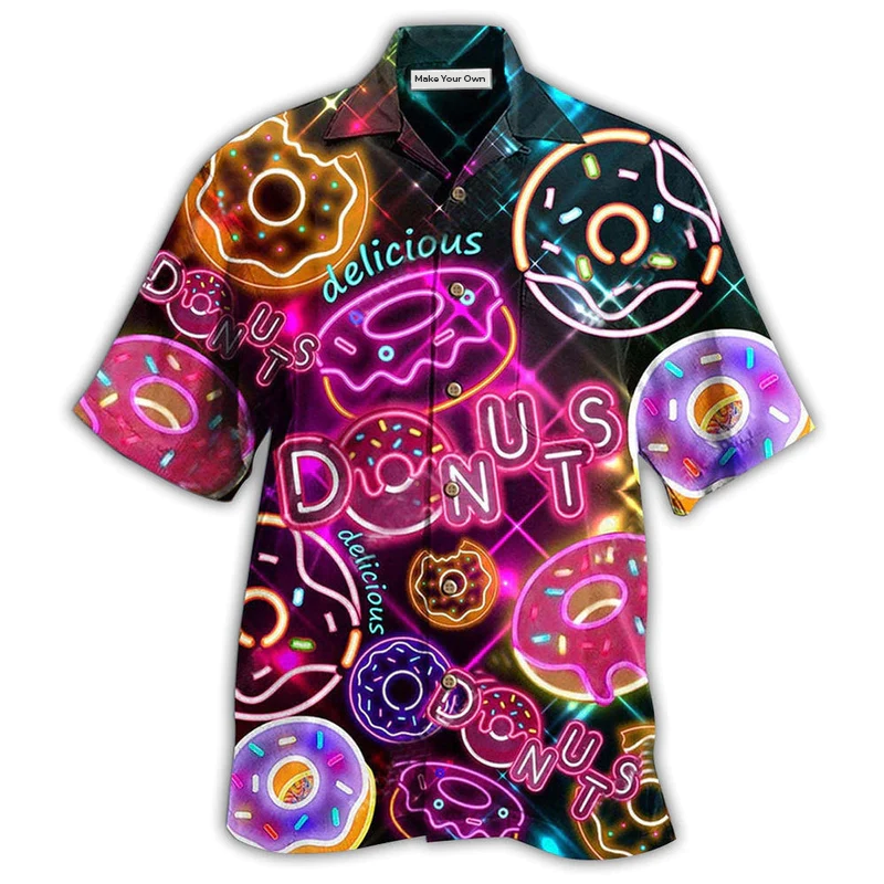 Hawaiian Shirt / Adults / S Food Donut Makes My Vibe Stunning - Hawaiian Shirt - Reefox