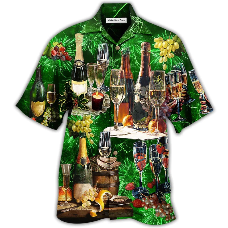 Hawaiian Shirt / Adults / S Wine Lover Beautiful Green - Hawaiian Shirt - Reefox
