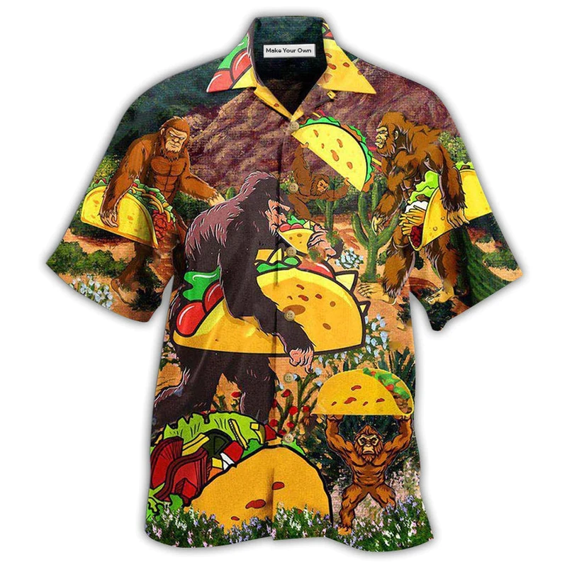 Hawaiian Shirt / Adults / S Food It's Delicious Not Share With Anyone Tacos - Hawaiian Shirt - Reefox