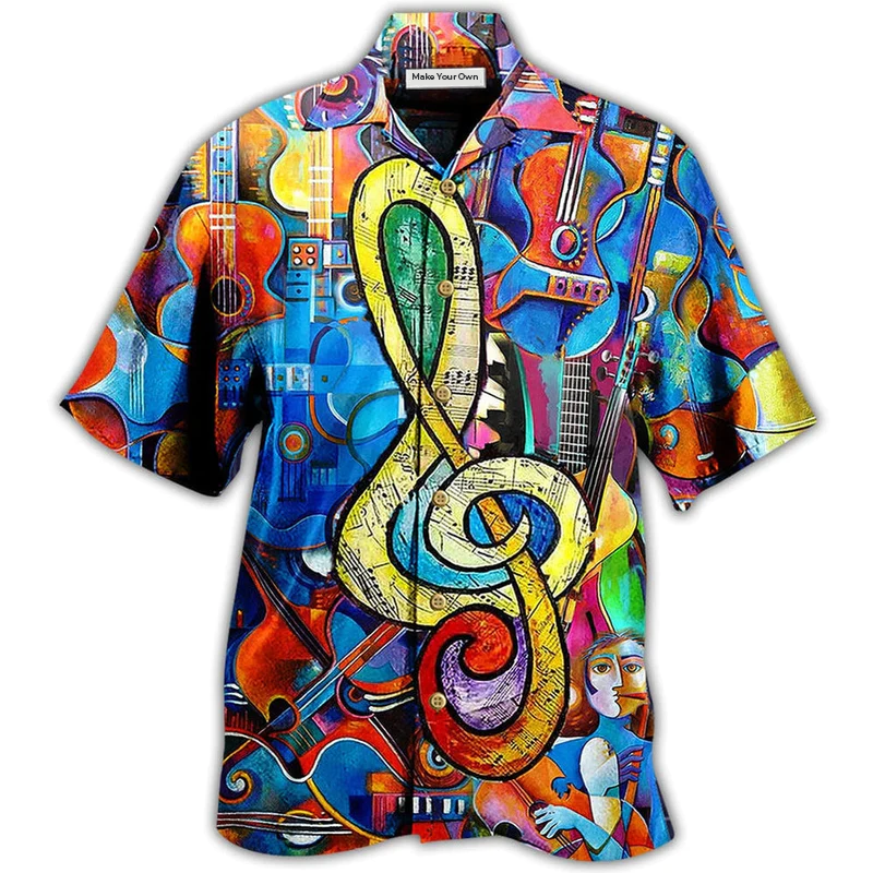 Hawaiian Shirt / Adults / S Music Love Live Life Style - Hawaiian Shirt - Reefox