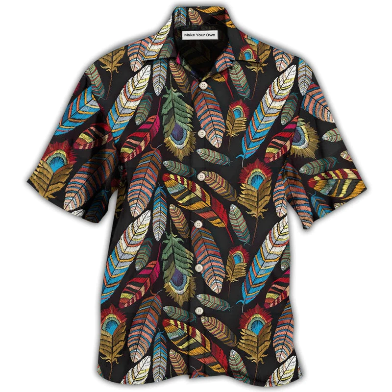 Hawaiian Shirt / Adults / S Native Beautiful Feather Look At - Hawaiian Shirt - Reefox