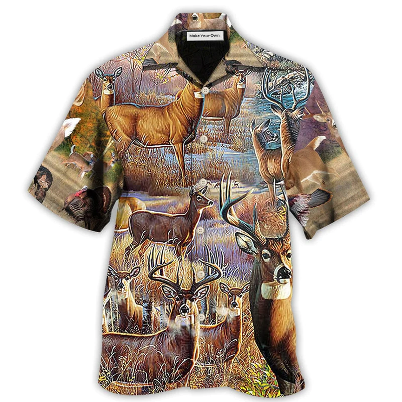 Hawaiian Shirt / Adults / S Hunting Deer Cool Style - Hawaiian Shirt - Reefox