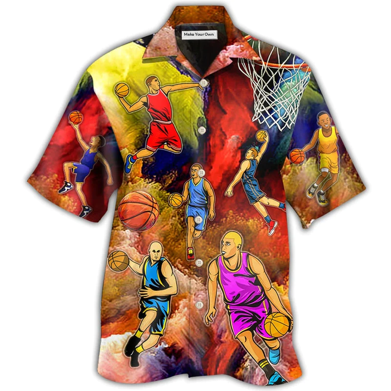Hawaiian Shirt / Adults / S Basketball Style Colorful - Hawaiian Shirt - Reefox