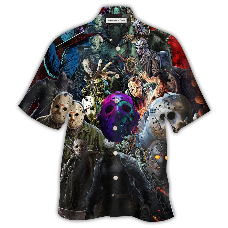 Hawaiian Shirt / Adults / S Zombie Seiral Killers Jason Zombie - Hawaiian Shirt - Reefox