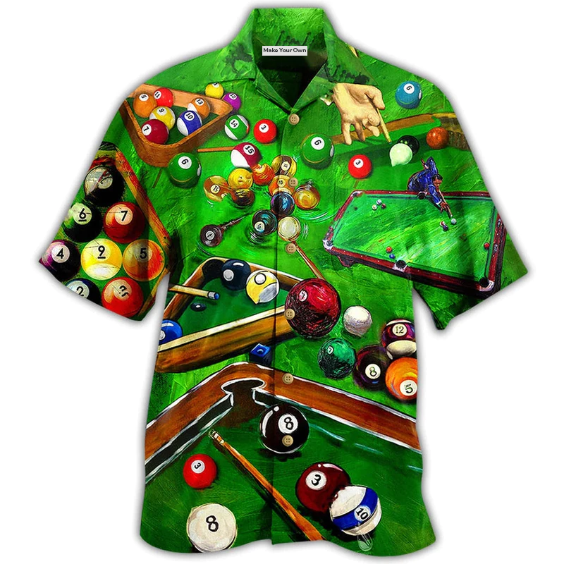 Hawaiian Shirt / Adults / S Billiard Enthuse Green Style - Hawaiian Shirt - Reefox